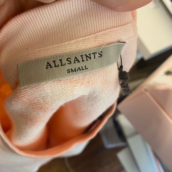 All Saints Pink and White Tie-Dye Sweatshirt - Picture 5 of 8